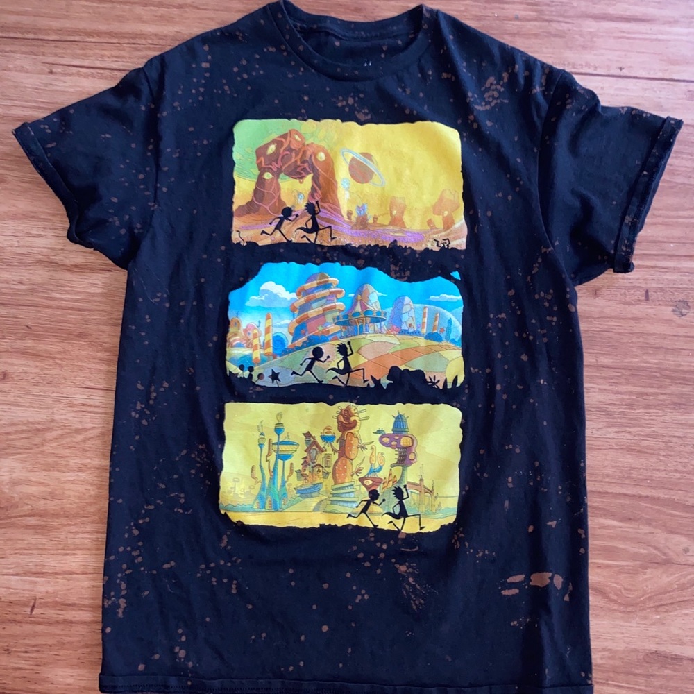 Bleached Rick and Morty shirt